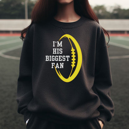 Custom Girlfriend Football Sweatshirt, Personalized Sweater for Girlfriend, Customized Football Mom, Gift for Girlfriend, Great Gift for Mom