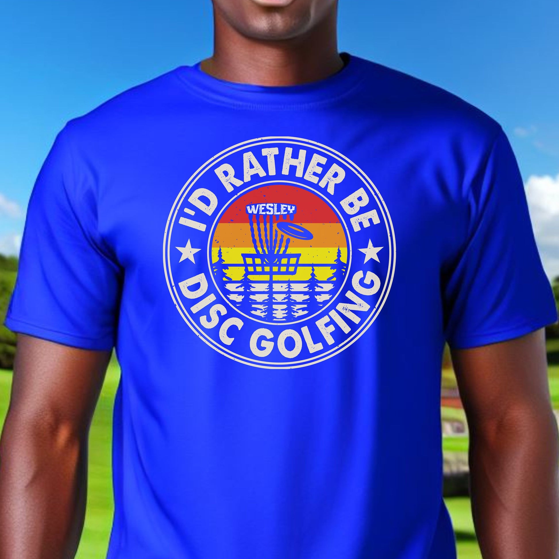 Custom I'd Rather Be Disc Golfing Shirt, Personalized Disc Golf Tshirt, Funny Disc Golfing T-Shirt, Gift for Golfer, Golf Gift for Men
