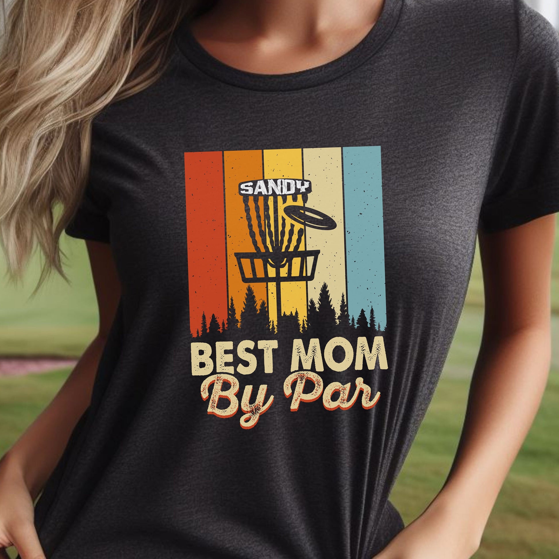 Custom Best Mom By Par Shirt, Personalized Disc Golf Tshirt, Funny Disc Golfing T-Shirt, Gift for Golfer, Gift for Mom, Golf Gift for Women