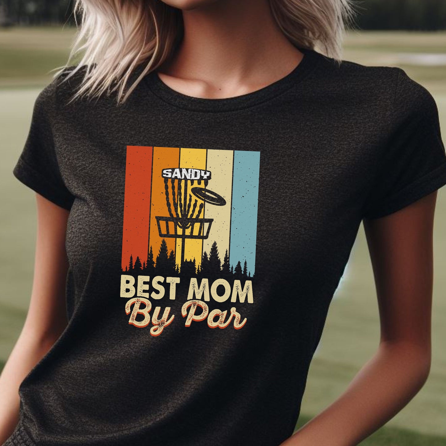 Custom Best Mom By Par Shirt, Personalized Disc Golf Tshirt, Funny Disc Golfing T-Shirt, Gift for Golfer, Gift for Mom, Golf Gift for Women