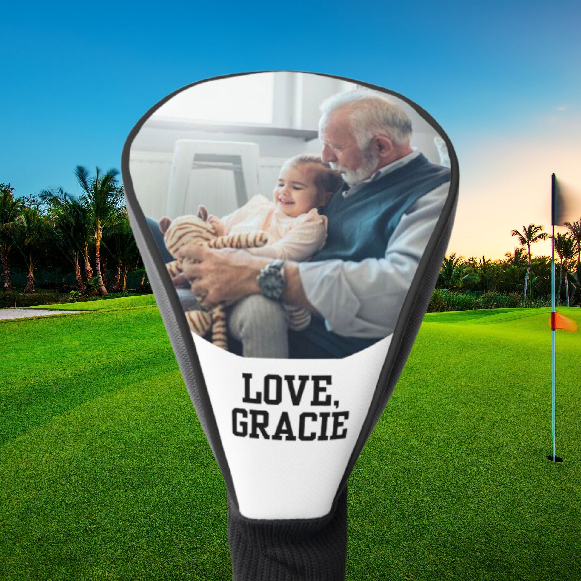 Custom Golf Club Cover, Personalized Driver Cover, Customized Golf Head Cover, Gift for Papa, Grandfather Xmas Gift, Grandpa Christmas Gift