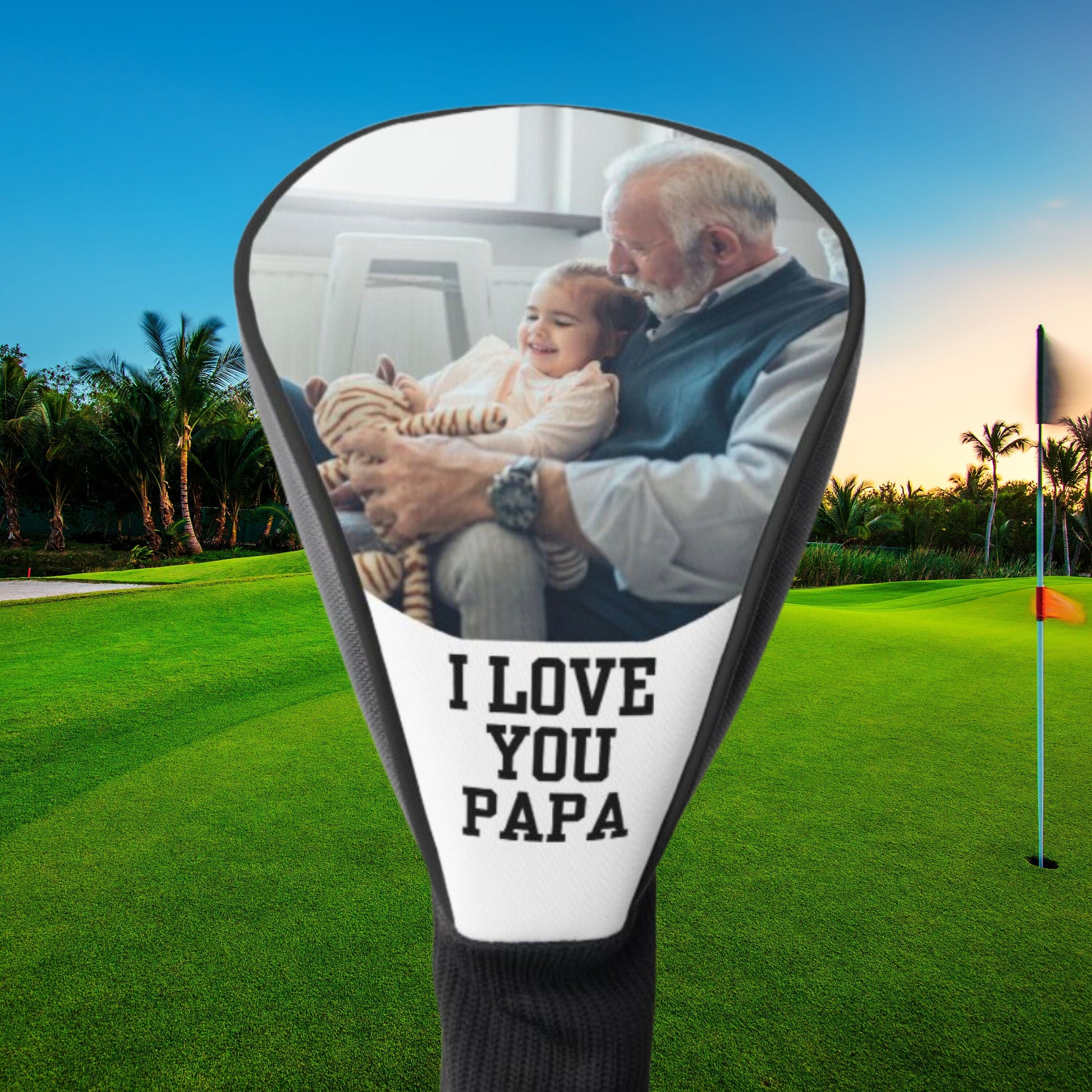 Custom Golf Club Cover, Personalized Driver Cover, Customized Golf Head Cover, Gift for Papa, Grandfather Xmas Gift, Grandpa Christmas Gift