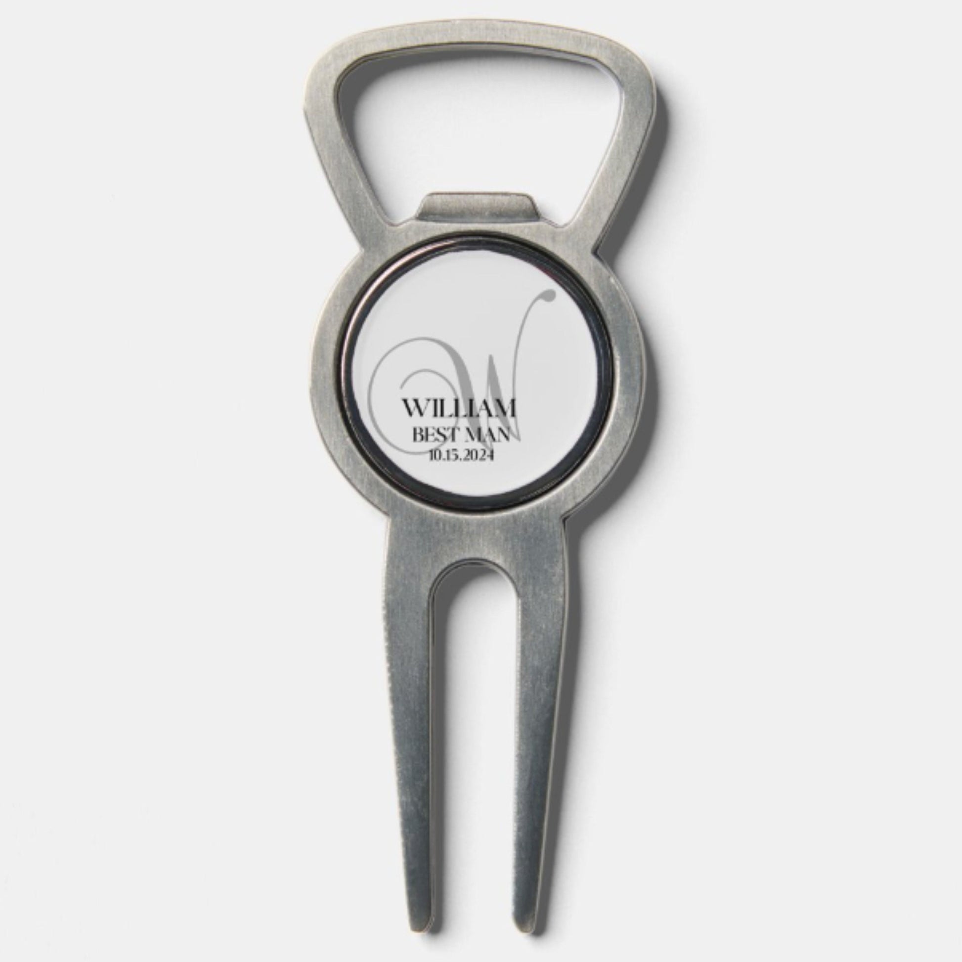 Custom Divot Tool with Ball Marker and Bottle Opener, Personalized Gift for Groomsman, Golf Ball Marker with Divot Tool, Golf Christmas Gift
