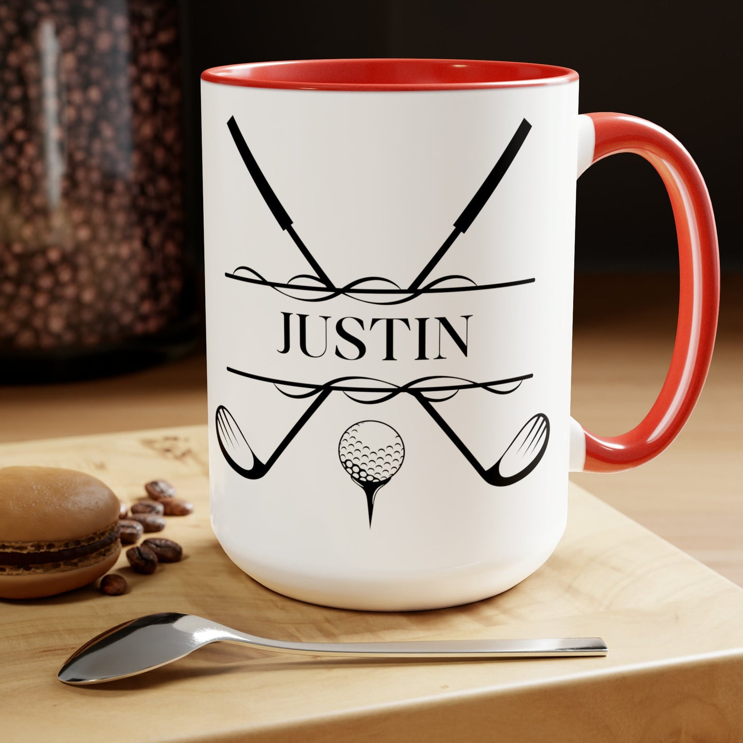 Custom Golf Coffee Mug, Customized Golf Coffee Cup, Personalized Golf Cup, Ceramic Mug for Golfer, Golf Gift for Men, Golf Christmas Gift