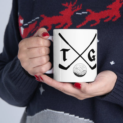 Custom Golf Coffee Mug, Customized Golf Coffee Cup, Personalized Golf Cup, Ceramic Mug for Golfer, Golf Gift for Men, Golf Christmas Gift