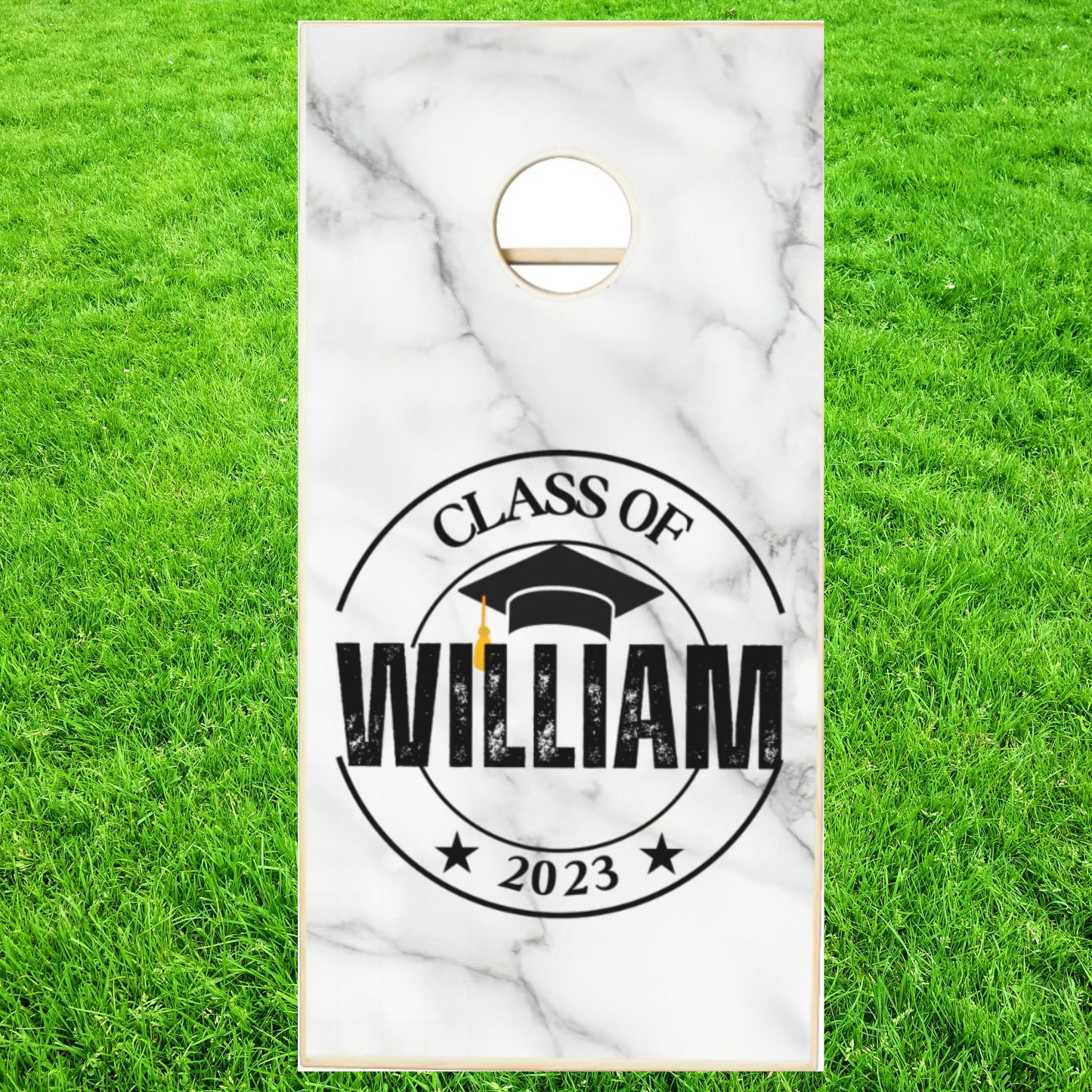 Custom Graduation Cornhole Boards, Personalized Monogram Corn Hole Game with Bags Included, Grad Gift, 8 Bags Included, Corn Toss Game Gift