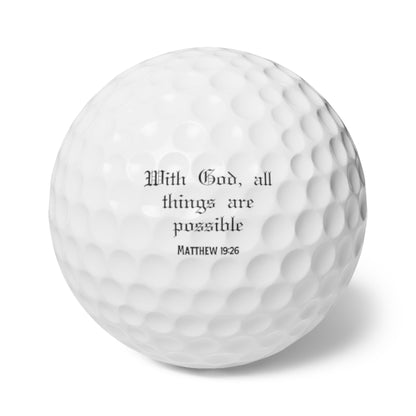 Inspirational Golf Balls, Religious Golf Balls, Golf Gifts for Him, Gift for Husband, Golfer Christmas Gift, Xmas Golf Gift, Gift for Dad