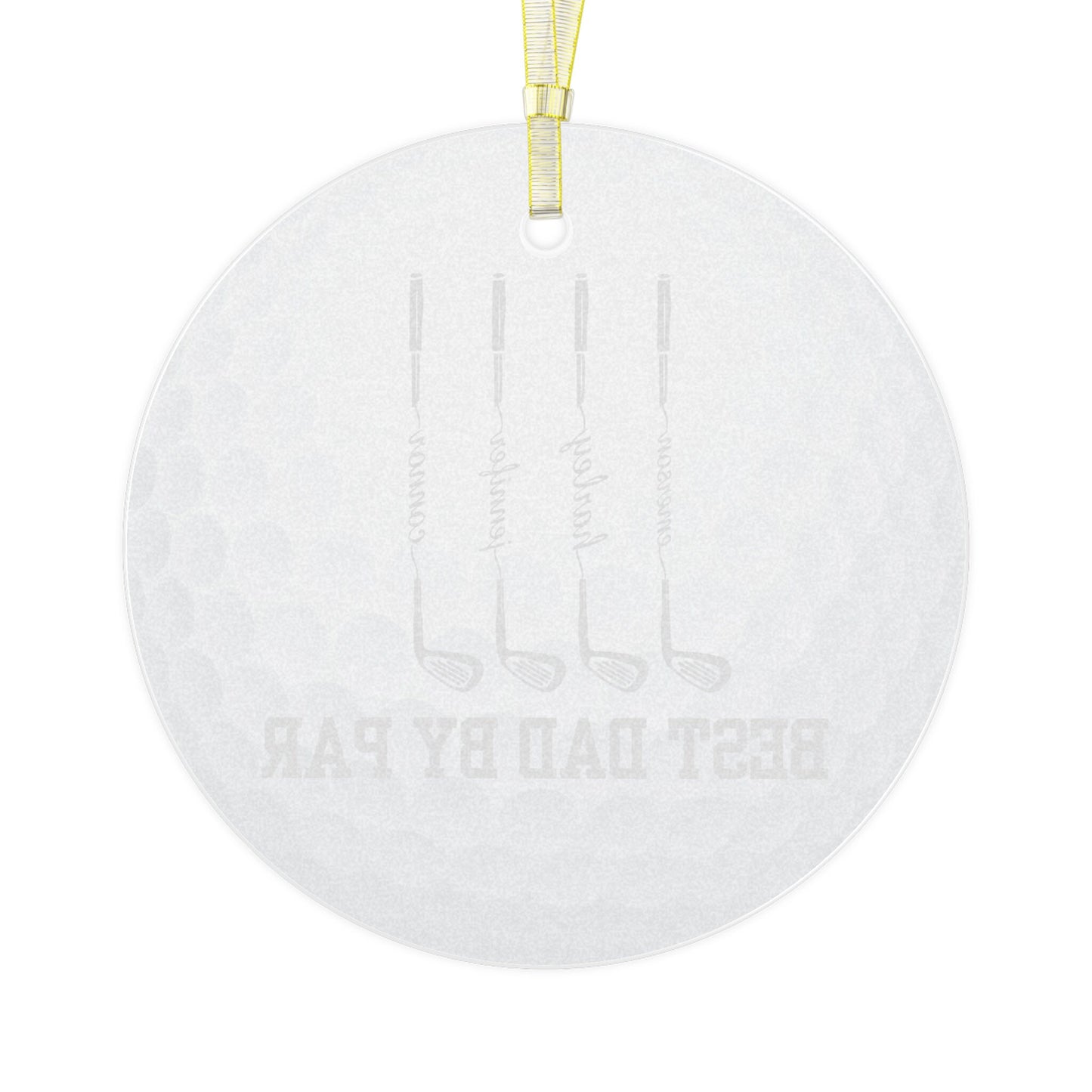 Custom Golf Ball Christmas Ornament, Glass Xmas Ornament for Golfer, Personalized Gift for Golf Lover, Gift for Husband, Gift for Dad