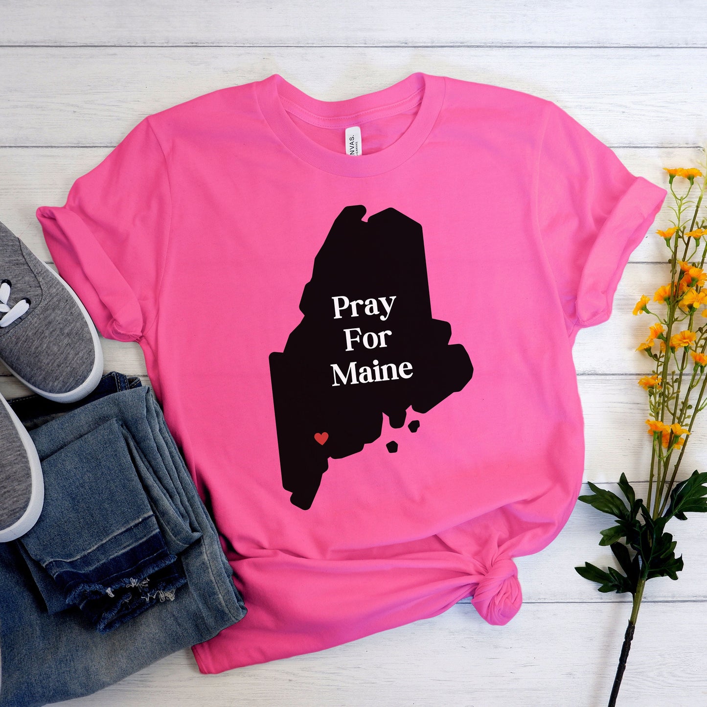 Pray for Maine Shirt, Lewiston Maine Memorial T-Shirt, Maine Support Tee, Pray for Lewiston Maine Top, Lewiston Strong, Maine Strong