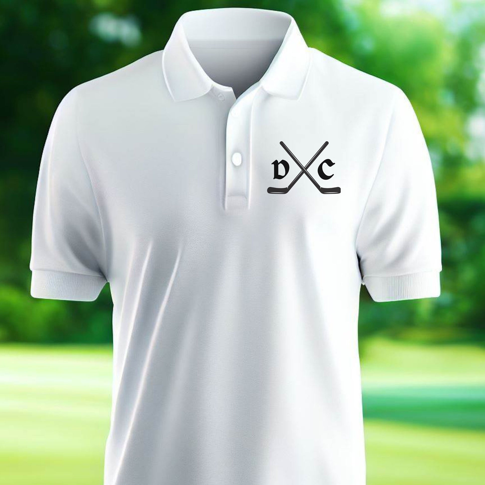 Custom Monogrammed Hockey Polo, Personalized Hockey Polo, Customized Polo for Hockey Player, Gift for Dad, Father, Hockey Gift for Men