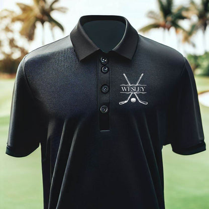 Custom Monogrammed Hockey Polo, Personalized Hockey Polo, Customized Polo for Hockey Player, Gift for Dad, Father, Hockey Gift for Men