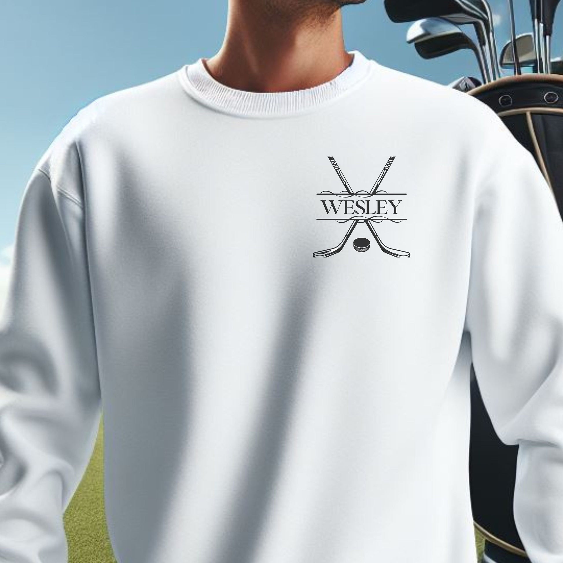 Custom Hockey Sweatshirt, Personalized Hockey Sweater, Sport Pullover Sweatshirt, Hockey Gift for Men, Gift for Dad, Great Gift for Husband
