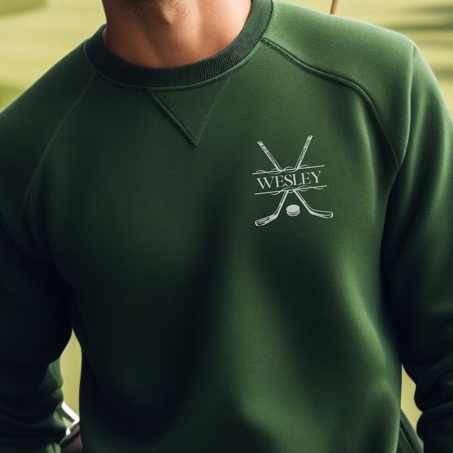 Custom Hockey Sweatshirt, Personalized Hockey Sweater, Sport Pullover Sweatshirt, Hockey Gift for Men, Gift for Dad, Great Gift for Husband