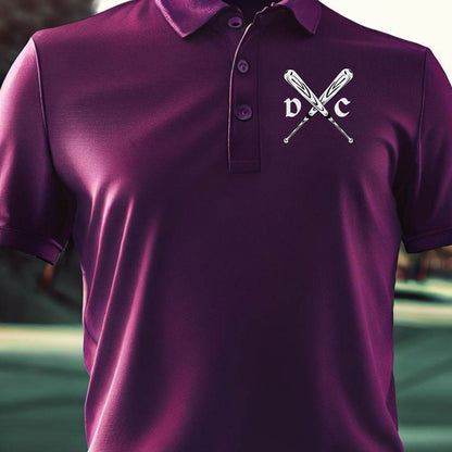 Custom Monogrammed Baseball Polo, Personalized Baseball Polo, Customized Polo for Baseball Player, Gift for Dad, Father, Hockey Gift for Men