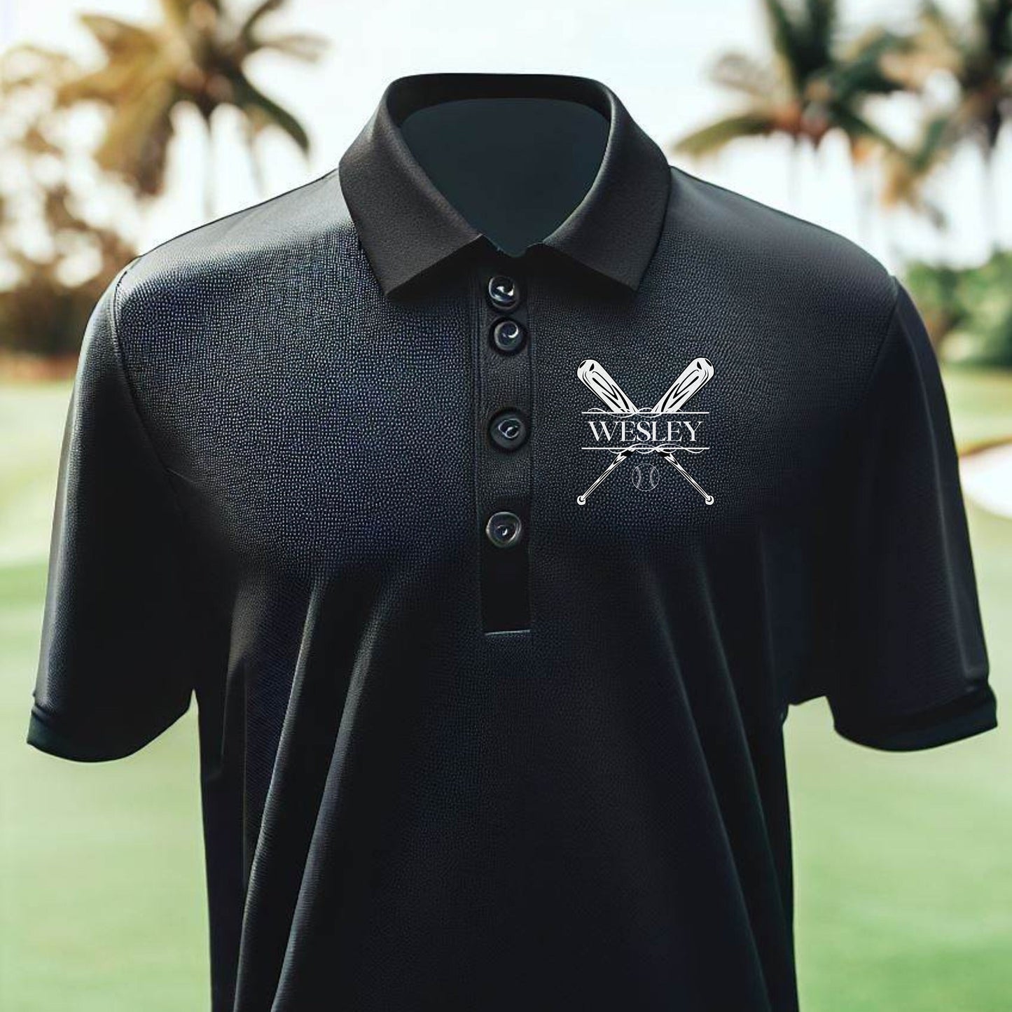 Custom Monogrammed Baseball Polo, Personalized Baseball Polo, Customized Polo for Baseball Player, Gift for Dad, Father, Hockey Gift for Men