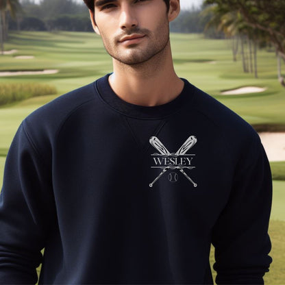 Custom Baseball Sweatshirt, Personalized Baseball Sweater, Sport Pullover Sweatshirt, Baseball Gift for Men, Gift for Dad, Gift for Husband