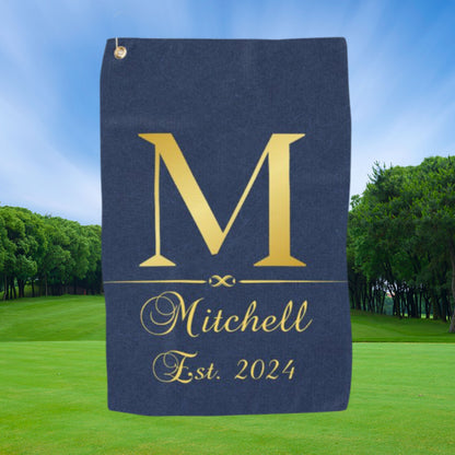 Custom Golf Towel, Golf Bag Towel, Personalized Golf Towel, Golfer Gift, Great Gift for Dad, Wedding Gift, Groomsman Gift, Golf Gift for Men