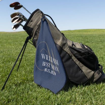 Custom Golf Towel, Golf Bag Towel, Personalized Golf Towel, Golfer Gift, Great Gift for Dad, Wedding Gift, Groomsman Gift, Golf Gift for Men