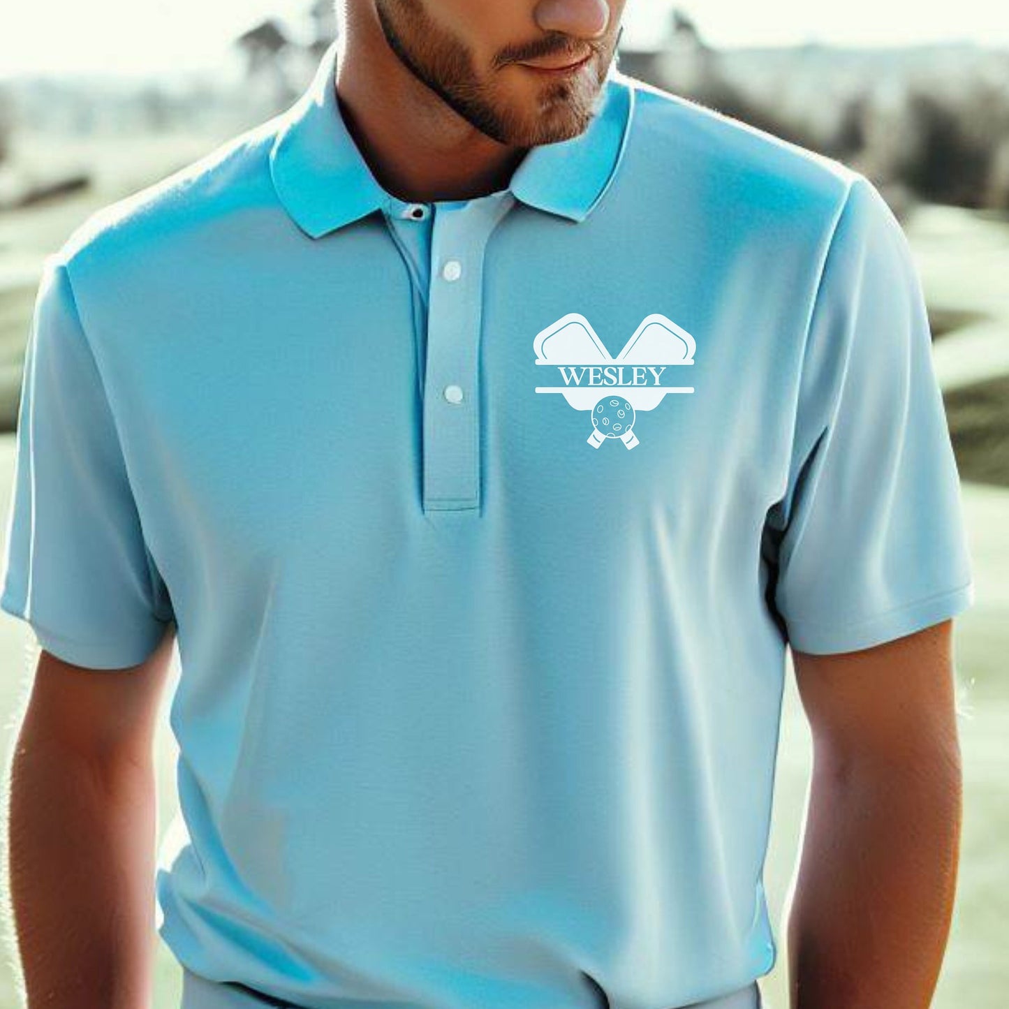 Custom Monogrammed Pickleball Polo, Personalized Pickleball Polo, Customized Polo for Pickleball, Great Gift for Dad, Father, Pickle Ball