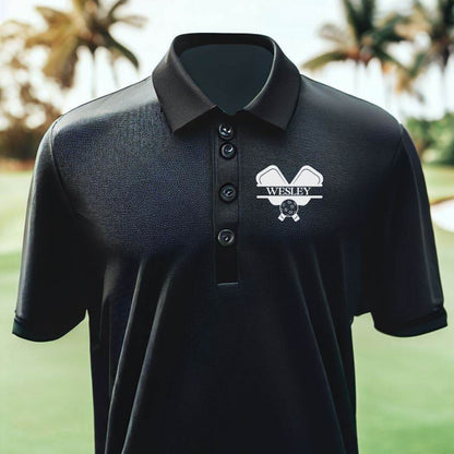 Custom Monogrammed Pickleball Polo, Personalized Pickleball Polo, Customized Polo for Pickleball, Great Gift for Dad, Father, Pickle Ball