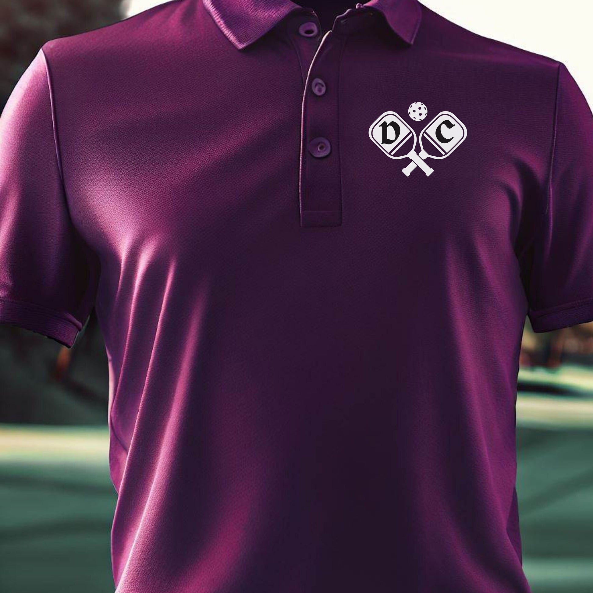 Custom Monogrammed Pickleball Polo, Personalized Pickleball Polo, Customized Polo for Pickleball, Great Gift for Dad, Father, Pickle Ball