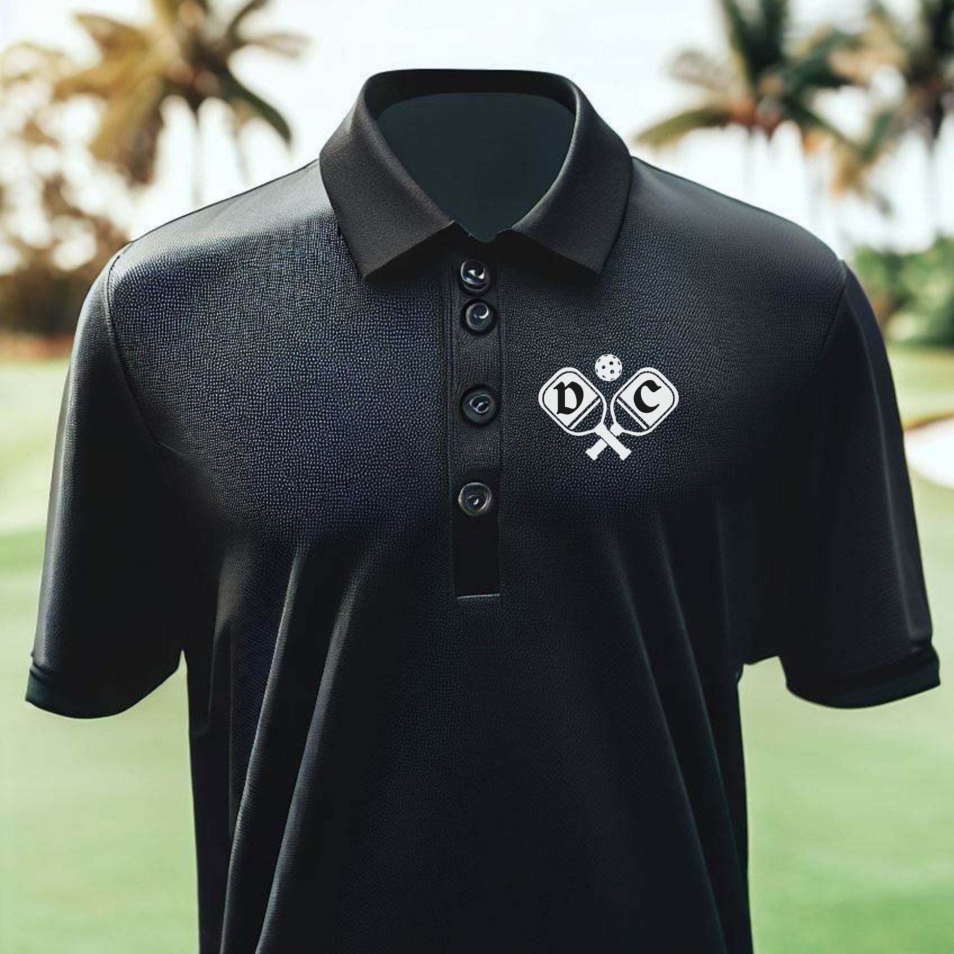 Custom Monogrammed Pickleball Polo, Personalized Pickleball Polo, Customized Polo for Pickleball, Great Gift for Dad, Father, Pickle Ball