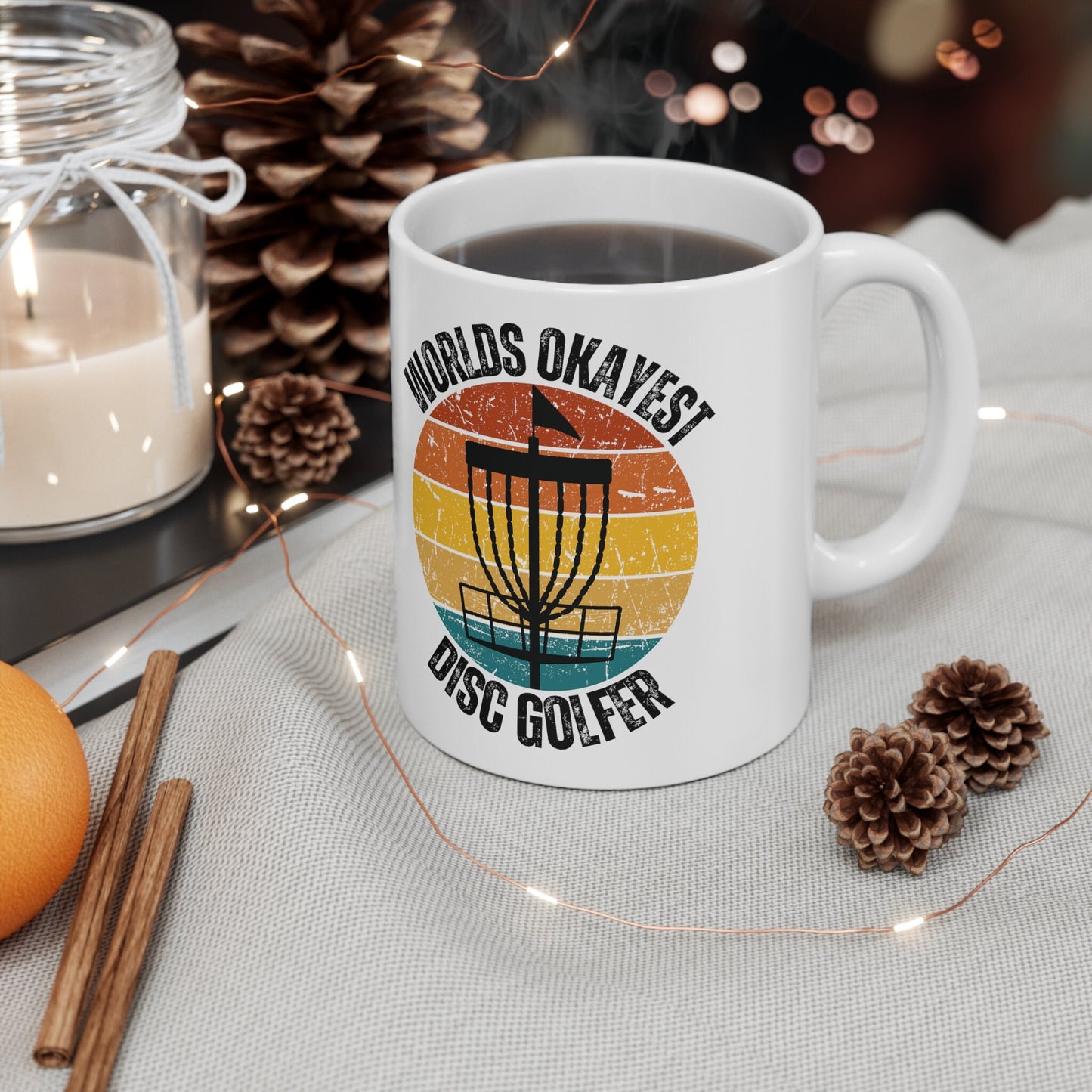 Funny Disc Golf Mug, Disc Golf Coffee Cup, Disc Golf Tea Cup, 11 oz Ceramic Mug for Disc Golfer, Disc Golf Gift, Disc Golfer Christmas Gift