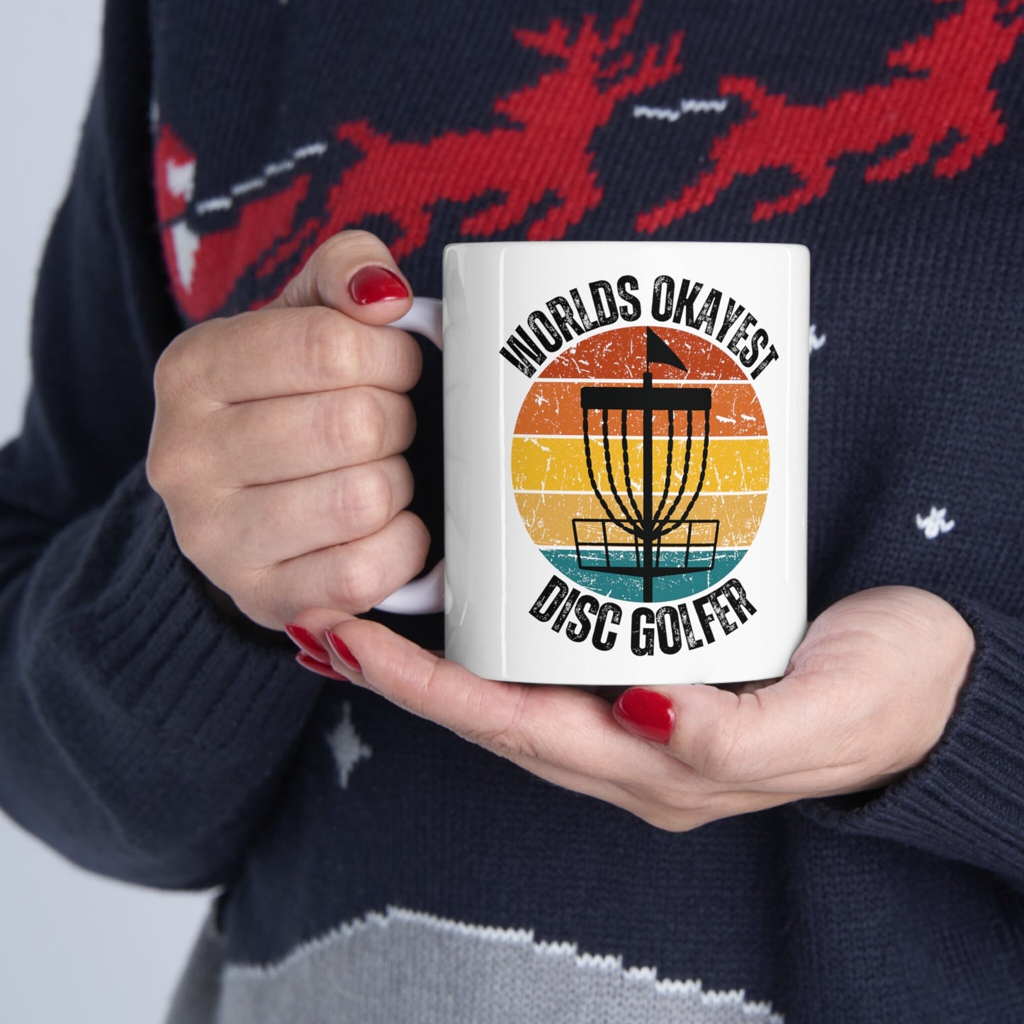 Funny Disc Golf Mug, Disc Golf Coffee Cup, Disc Golf Tea Cup, 11 oz Ceramic Mug for Disc Golfer, Disc Golf Gift, Disc Golfer Christmas Gift