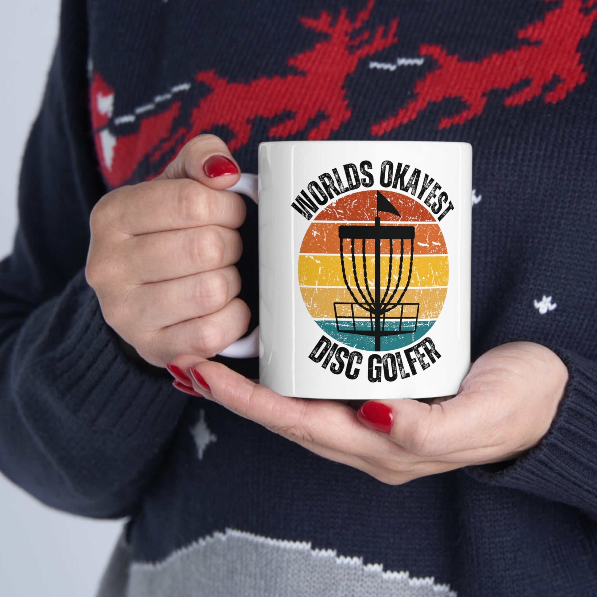 Funny Disc Golf Mug, Disc Golf Coffee Cup, Disc Golf Tea Cup, 11 oz Ceramic Mug for Disc Golfer, Disc Golf Gift, Disc Golfer Christmas Gift