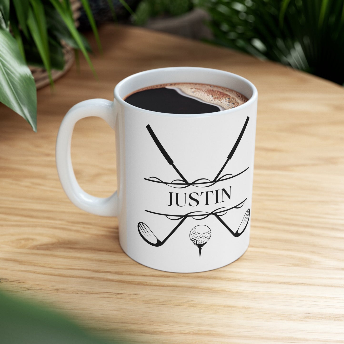 Custom Golf Coffee Mug, Customized Golf Coffee Cup, Personalized Golf Cup, Ceramic Mug for Golfer, Golf Gift for Men, Golf Christmas Gift