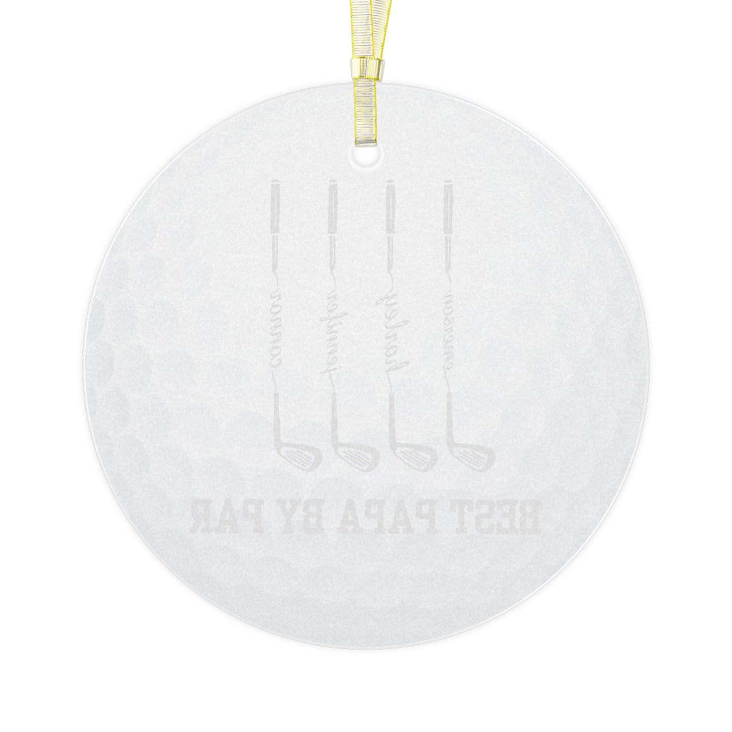 Custom Golf Ball Christmas Ornament, Glass Xmas Ornament for Golfer, Personalized Gift for Golf Lover, Gift for Husband, Gift for Papa
