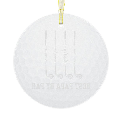 Custom Golf Ball Christmas Ornament, Glass Xmas Ornament for Golfer, Personalized Gift for Golf Lover, Gift for Husband, Gift for Papa