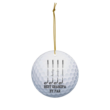 Custom Golf Ball Christmas Ornament, Ceramic Xmas Ornament for Golfer, Personalized Gift for Golf Lover, Gift for Grandpa, Gift for Dad