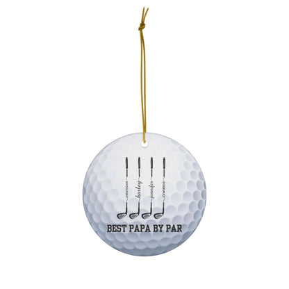 Custom Golf Ball Christmas Ornament, Ceramic Xmas Ornament for Golfer, Personalized Gift for Golf Lover, Perfect Gift for Papa, Gift for Dad