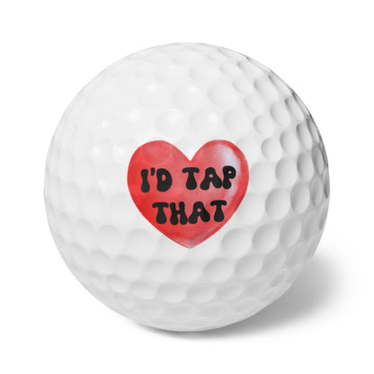 Valentines Day Golf Balls, Happy Valentines Day Golf Gift, Golf Gift for Valentines Day, Gift for Husband, Gift for Boyfriend, Golfer Gift