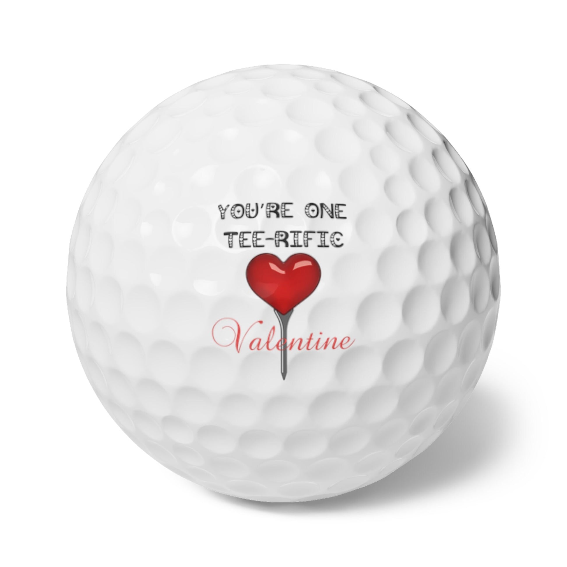 Valentines Day Golf Balls, Happy Valentines Day Golf Gift, Golf Gift for Valentines Day, Gift for Husband, Gift for Boyfriend, Golfer Gift