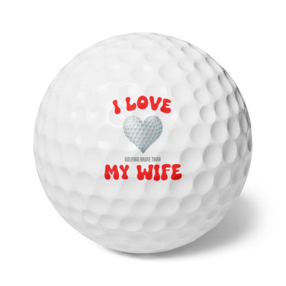 Valentines Day Golf Balls, Happy Valentines Day Golf Gift, Golf Gift for Valentines Day, Gift for Husband, Gift for Boyfriend, Golfer Gift