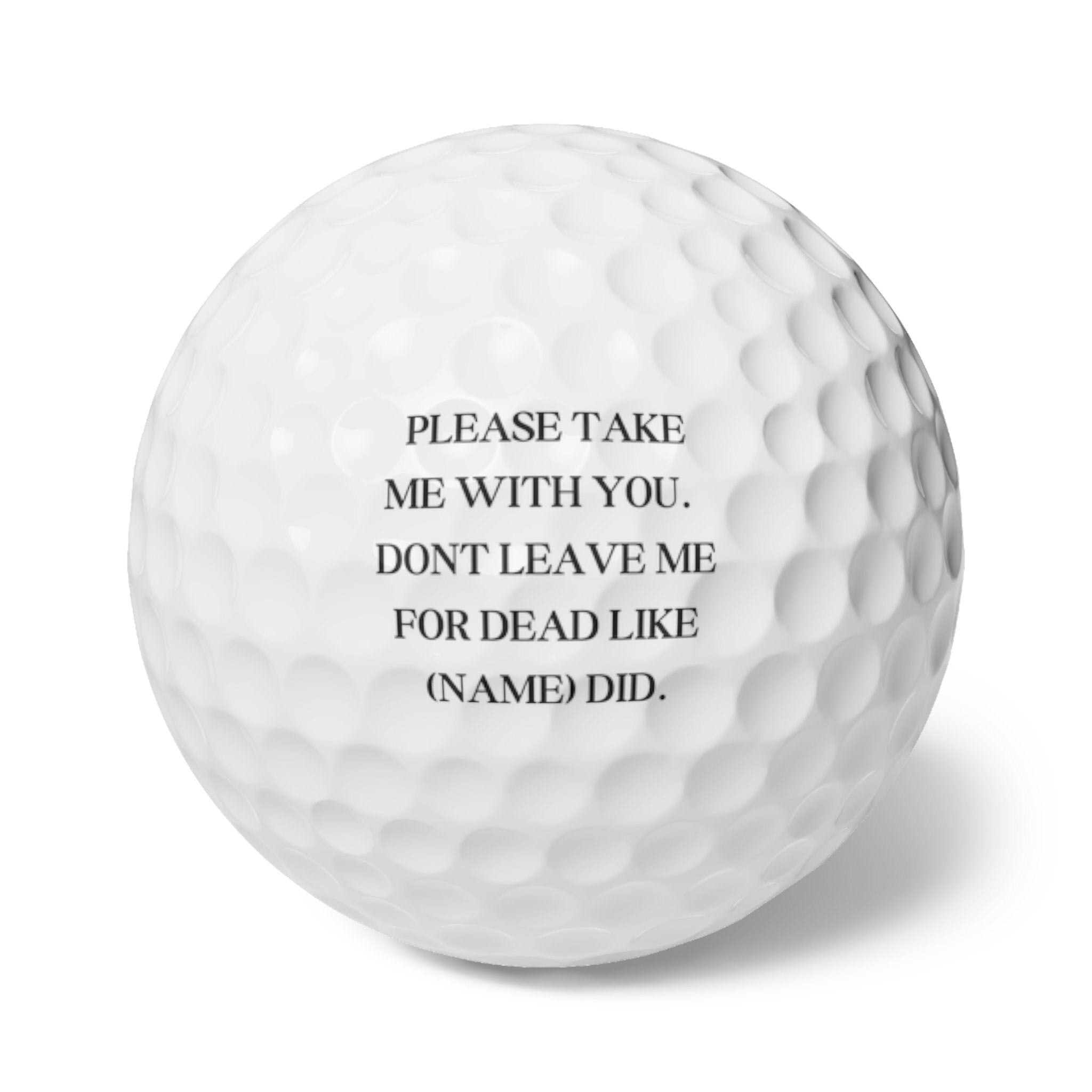 Personalisiertes Golfball-Ledertäschchen Mit Gravur & 4 Wilson Duo Soft Bällen