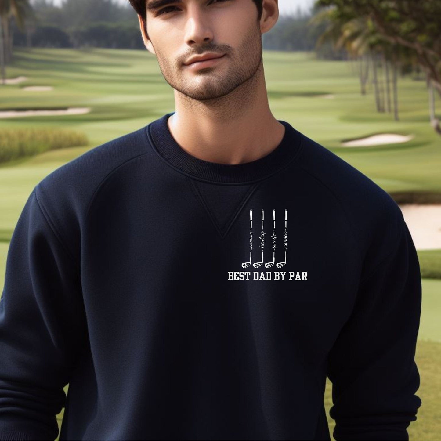 Custom Golf Sweatshirt, Personalized Golf Sweater, Sport Pullover Sweatshirt, Golf Gift for Men, Gift for Dad, Gift for Husband, Golfer Gift