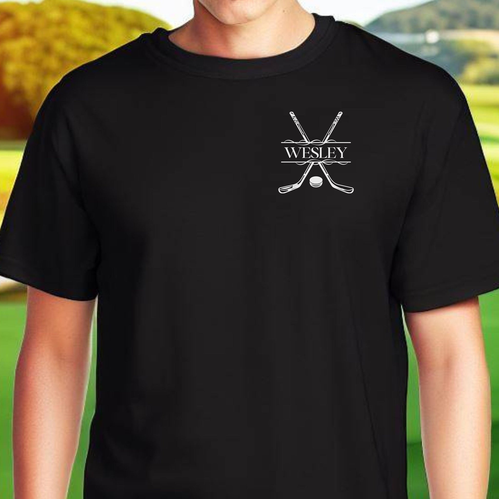 Custom Hockey Shirt, Personalized Hockey Tshirt, Customized Hockey Tee, Gift for Hockey Player, Hockey T-shirt Gift, Hockey Gift for Men