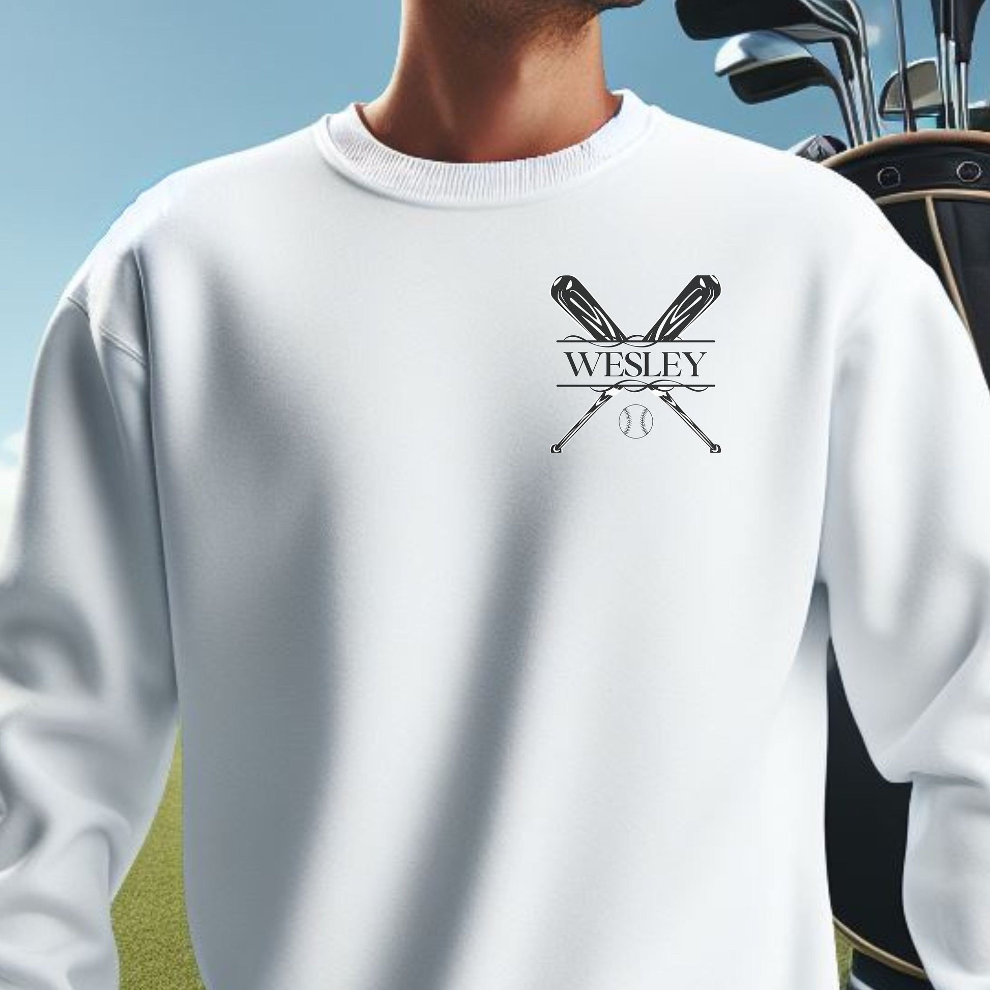 Custom Baseball Sweatshirt, Personalized Baseball Sweater, Sport Pullover Sweatshirt, Baseball Gift for Men, Gift for Dad, Gift for Husband