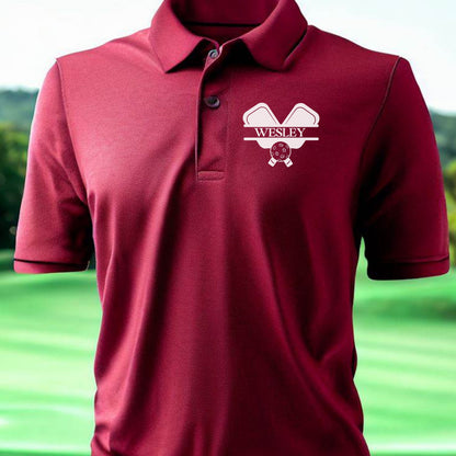 Custom Monogrammed Pickleball Polo, Personalized Pickleball Polo, Customized Polo for Pickleball, Great Gift for Dad, Father, Pickle Ball