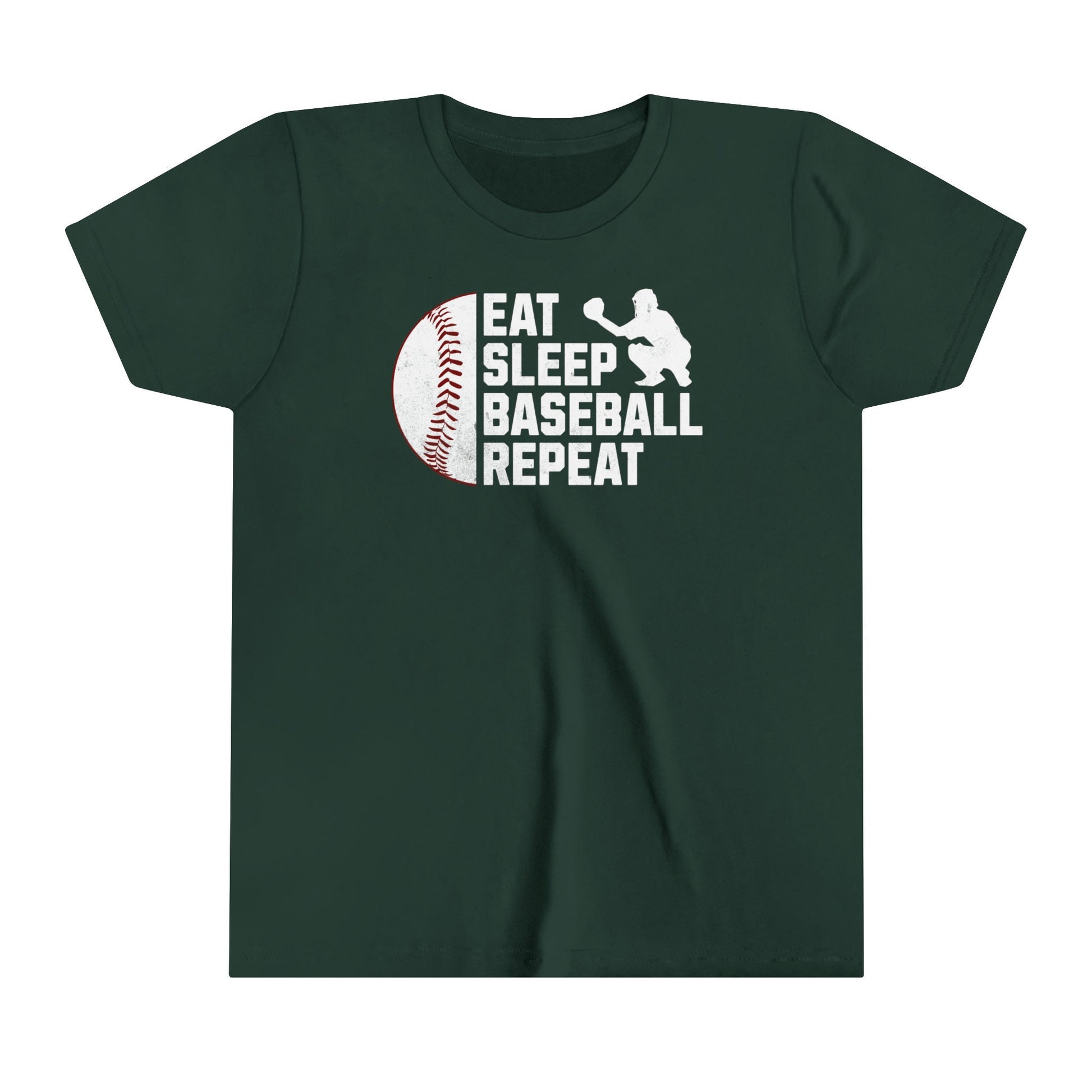 Youth Baseball T-shirt, Eat Sleep Baseball Repeat, Shirt for Baseball Lover, Tshirt Gift for Kid, Great Gift for Son, Baseball Player Gift
