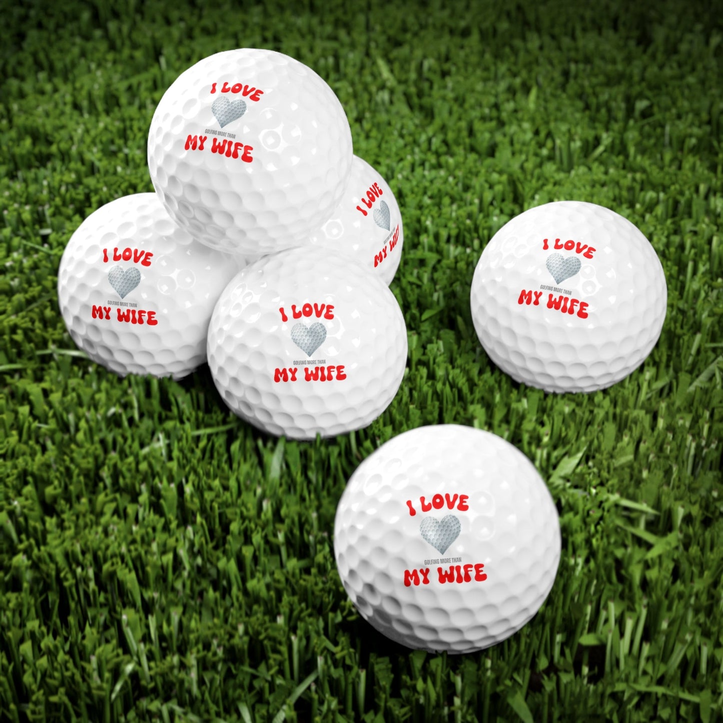 Valentines Day Golf Balls, Happy Valentines Day Golf Gift, Golf Gift for Valentines Day, Gift for Husband, Gift for Boyfriend, Golfer Gift