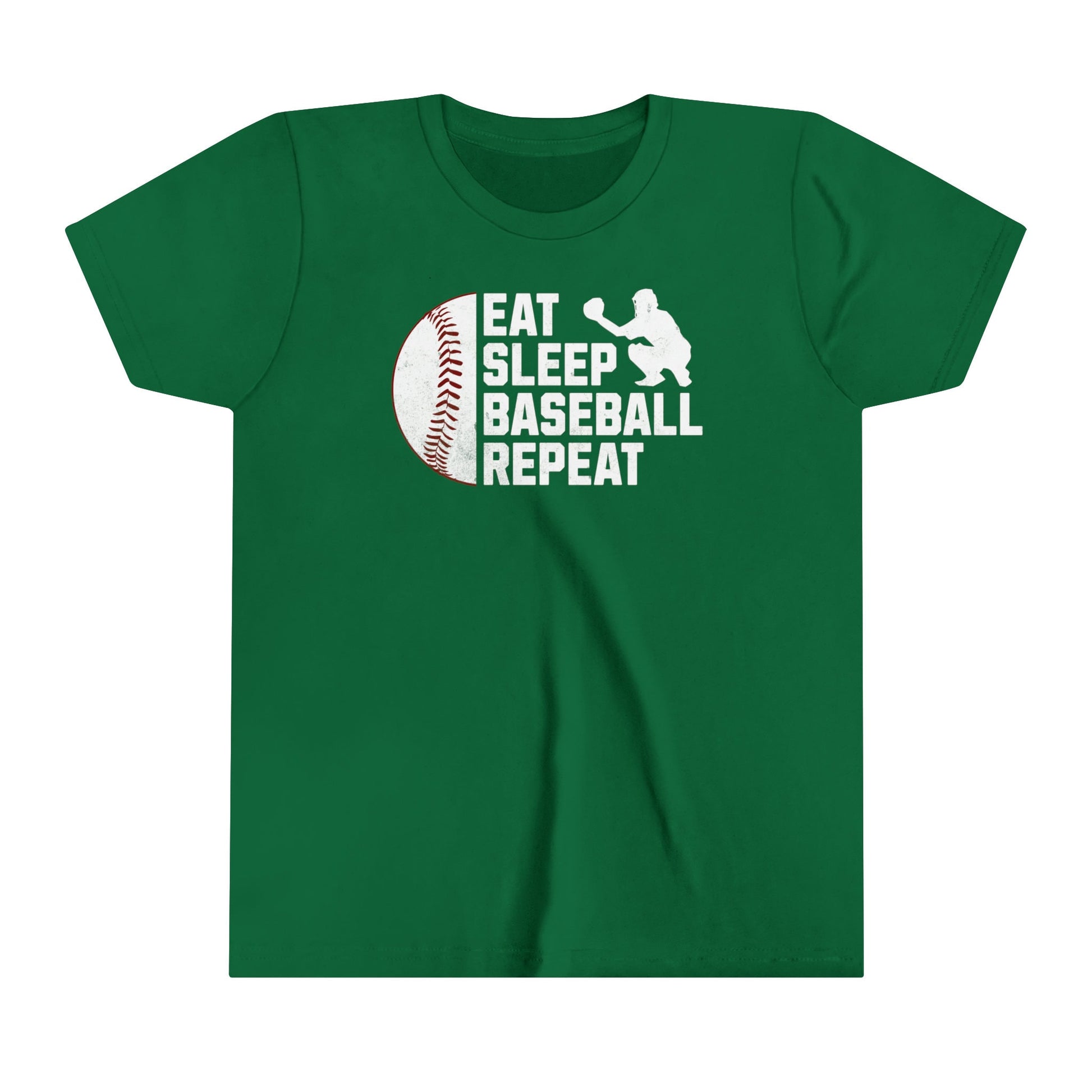Youth Baseball T-shirt, Eat Sleep Baseball Repeat, Shirt for Baseball Lover, Tshirt Gift for Kid, Great Gift for Son, Baseball Player Gift