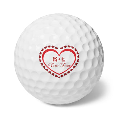 Valentine's Golf Balls, Valentine's Day Golf Gift, Custom Golf Balls, Gift for Husband, Gift for Boyfriend, Golf Gift for Men, Gift for Him