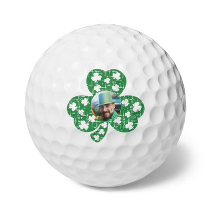St. Patrick's Day Golf Balls, Irish Golf Gift, Custom Photo Golf Balls, Shamrock Gift for Husband, Gift for Dad, Men's Clover Golf Gift