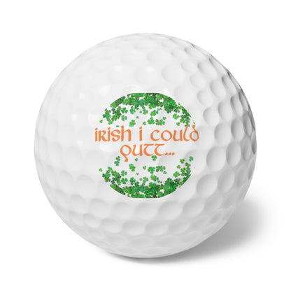 St. Patrick's Day Golf Balls, Irish Golf Gift, Funny Golf Balls, Shamrock Gift for Husband, Men's Golf Gift, Clover Golf Balls, Gift for Dad