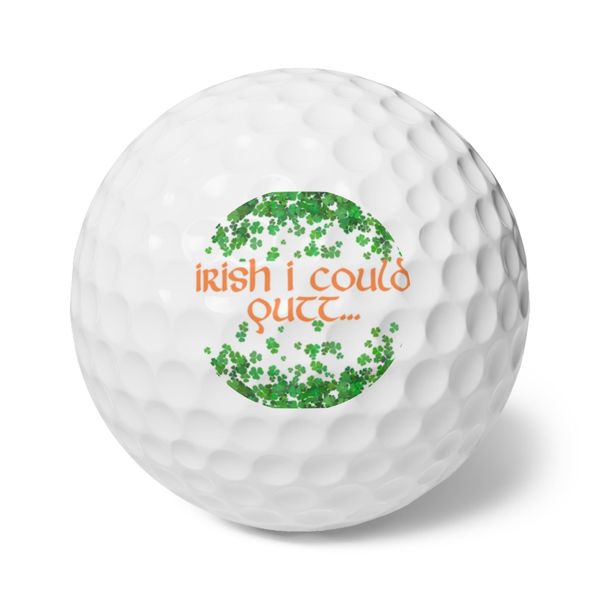 St. Patrick's Day Golf Balls, Irish Golf Gift, Funny Golf Balls, Shamrock Gift for Husband, Men's Golf Gift, Clover Golf Balls, Gift for Dad