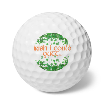 St. Patrick's Day Golf Balls, Irish Golf Gift, Funny Golf Balls, Shamrock Gift for Husband, Men's Golf Gift, Clover Golf Balls, Gift for Dad